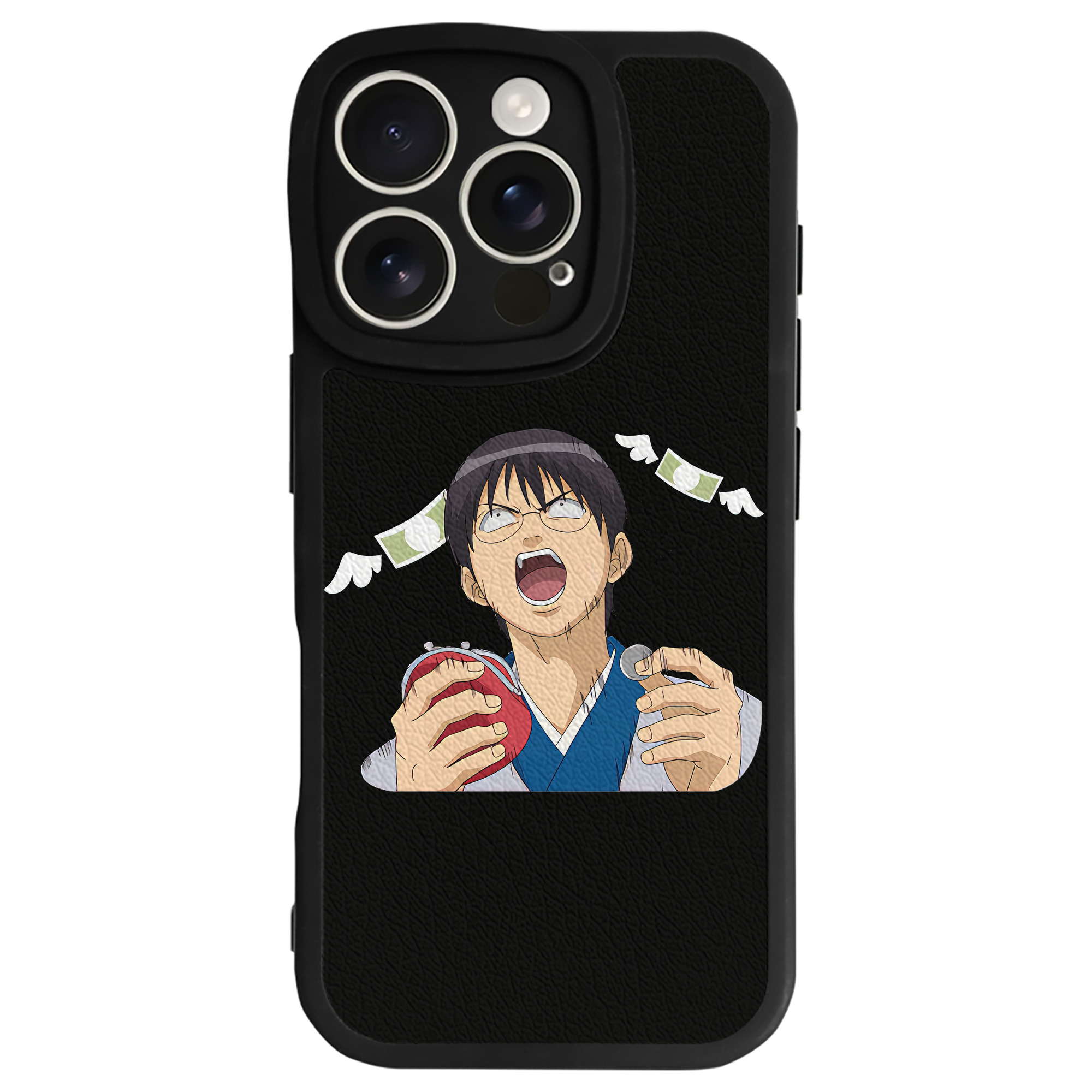 （画像用） ぎんたま 坂田銀時（さかたぎんとき） 神楽 志村新八（しむら しんぱち） GINTAMA Sakata Gintoki Kagura Shimura Shinpachi 【iPhone 16シリーズ対応】シリコンスマホケース（レザー調） 材質：シリコン